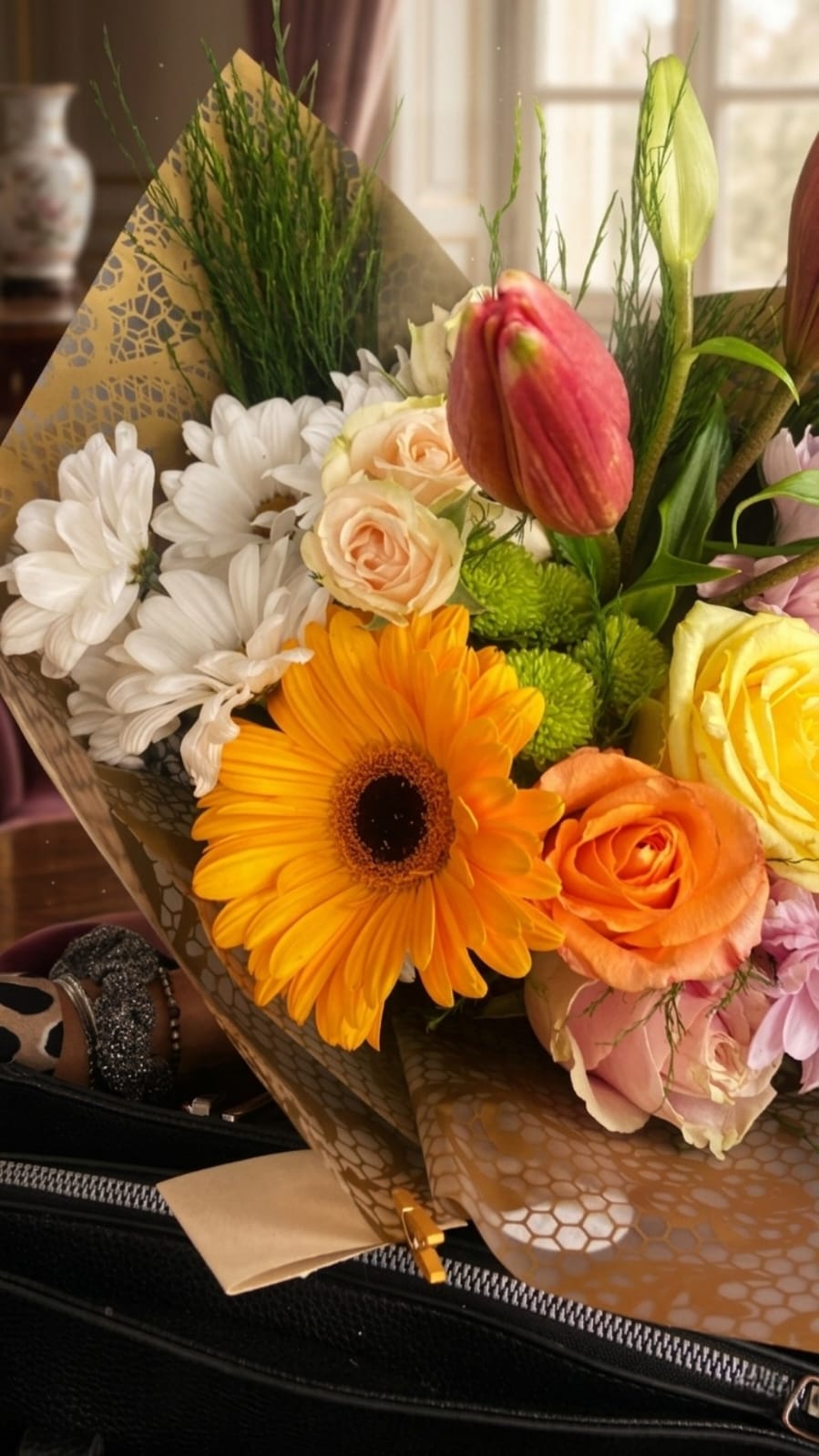 Detalle del arreglo floral Monte Mar Signature